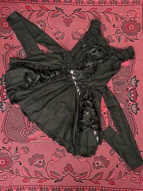 Black Lace-Up Gothic Lolita Dress